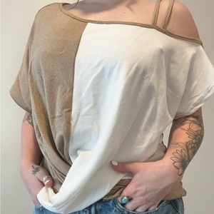 Asymmetric Khaki Strappy Cold Shoulder